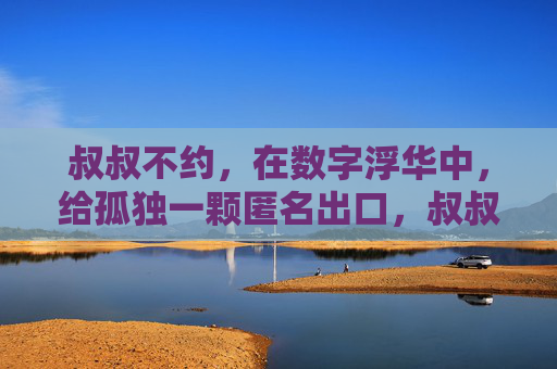 叔叔不约，在数字浮华中，给孤独一颗匿名出口，叔叔不约，数字浮华中的孤独匿名出口