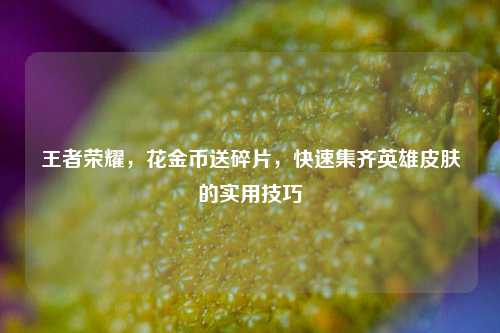 王者荣耀，花金币送碎片，快速集齐英雄皮肤的实用技巧