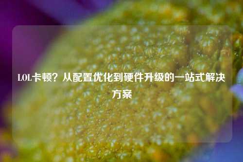 LOL卡顿？从配置优化到硬件升级的一站式解决方案