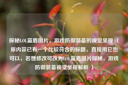 探秘LOL蓝盾图片，游戏防御装备的视觉呈现 （原内容已有一个比较符合的标题，直接用它也可以，若想修改可改为LOL蓝盾图片探秘，游戏防御装备视觉呈现解析 ）