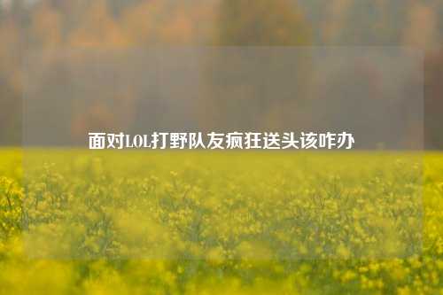 面对LOL打野队友疯狂送头该咋办