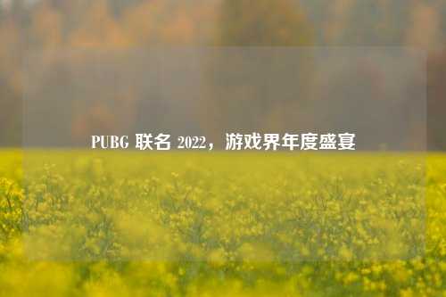 PUBG 联名 2022，游戏界年度盛宴
