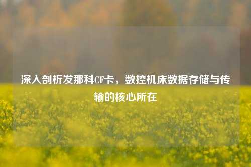深入剖析发那科CF卡,数控机床数据存储与传输的核心所在