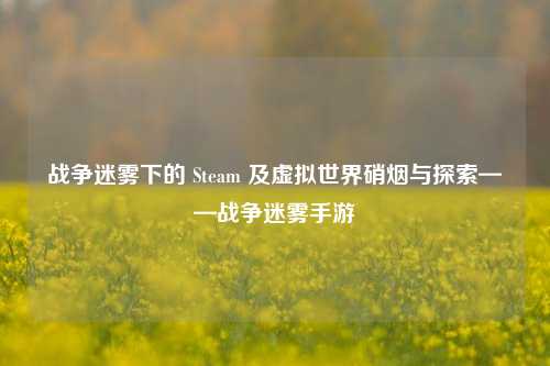 战争迷雾下的 Steam 及虚拟世界硝烟与探索——战争迷雾手游