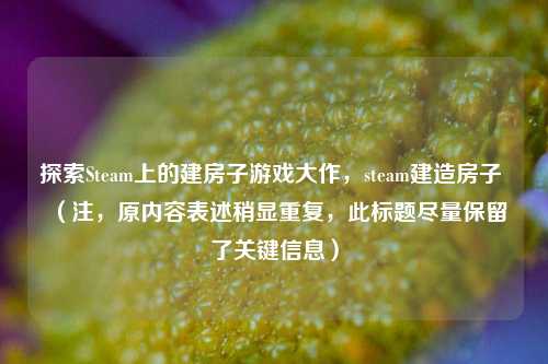 探索Steam上的建房子游戏大作,steam建造房子 (注,原内容表述稍显重复,此标题尽量保留了关键信息)