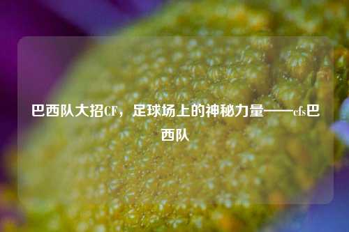 巴西队大招CF,足球场上的神秘力量——cfs巴西队