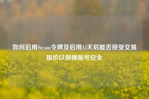如何启用Steam令牌及启用15天后能否接受交易报价以保障账号安全