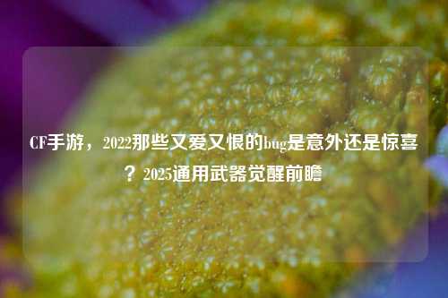 CF手游,2022那些又爱又恨的bug是意外还是惊喜?2025通用武器觉醒前瞻