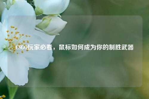 CSGO玩家必看,鼠标如何成为你的制胜武器