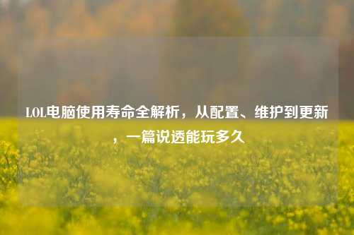 LOL电脑使用寿命全解析,从配置、维护到更新,一篇说透能玩多久