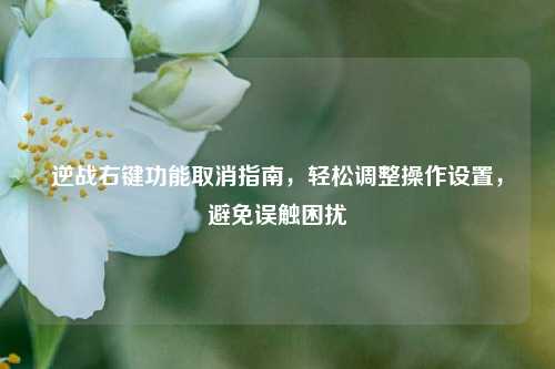 逆战右键功能取消指南,轻松调整操作设置,避免误触困扰