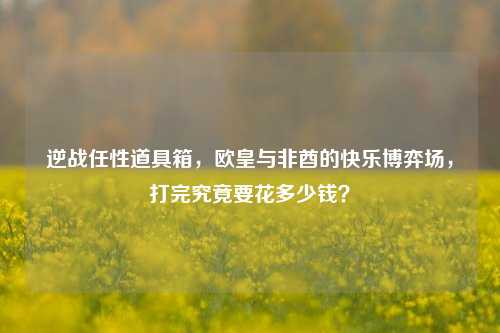 逆战任性道具箱,欧皇与非酋的快乐博弈场,打完究竟要花多少钱?