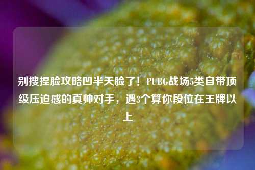 别搜捏脸攻略凹半天脸了!PUBG战场5类自带顶级压迫感的真帅对手,遇3个算你段位在王牌以上