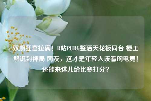 双厨狂喜拉满!B站PUBG整活天花板同台 梗王解说封神局 网友,这才是年轻人该看的电竞!还能来这儿给比赛打分?