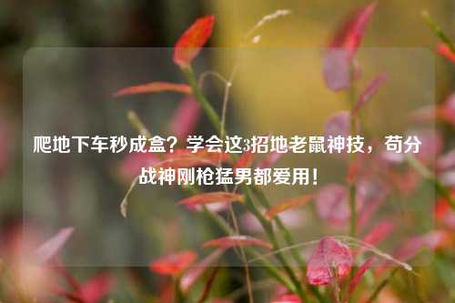 爬地下车秒成盒?学会这3招地老鼠神技,苟分战神刚枪***都爱用!