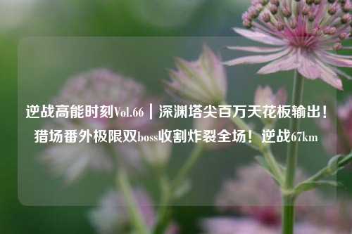 逆战高能时刻Vol.66|深渊塔尖百万天花板输出!猎场番外极限双boss收割炸裂全场!逆战67km