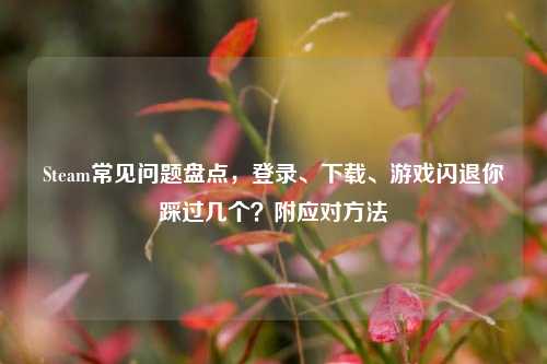 Steam常见问题盘点，登录、下载、游戏闪退你踩过几个？附应对     