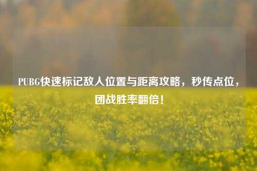 PUBG快速标记敌人位置与距离攻略,秒传点位,团战胜率翻倍!