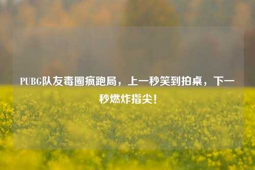 PUBG队友毒圈疯跑局,上一秒笑到拍桌,下一秒燃炸指尖!