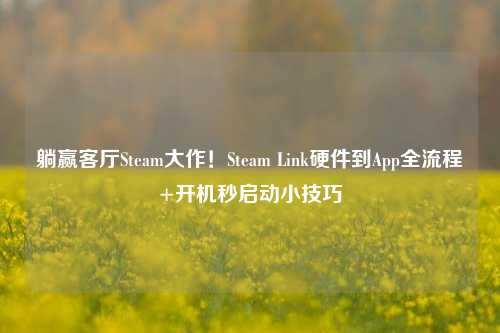 躺赢客厅Steam大作!Steam Link硬件到App全流程+开机秒启动小技巧