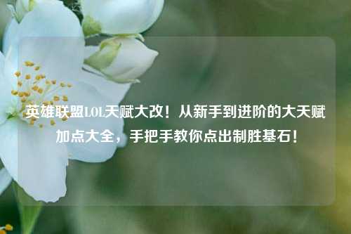 英雄联盟LOL天赋大改!从新手到进阶的大天赋加点大全,手把手教你点出制胜基石!