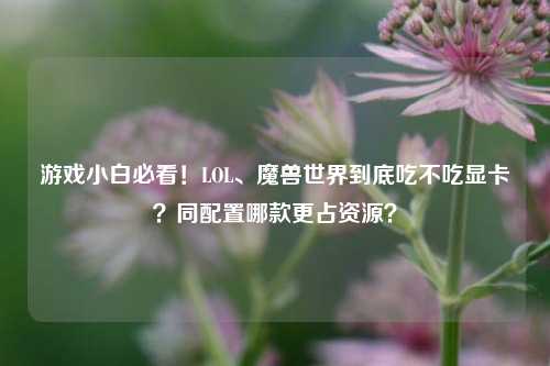 游戏小白必看!LOL、魔兽世界到底吃不吃显卡?同配置哪款更占资源?