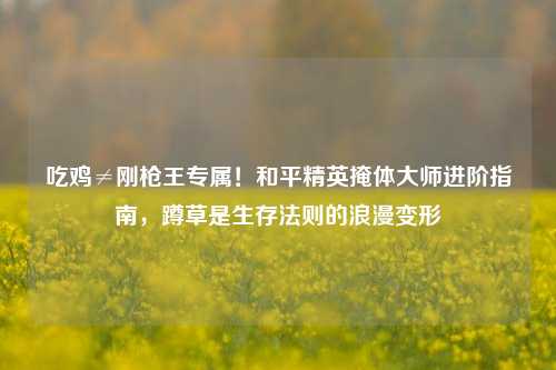 吃鸡≠刚枪王专属!和平精英掩体***进阶指南,蹲草是生存法则的浪漫变形