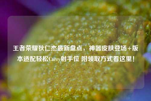 王者荣耀狄仁杰最新盘点,神器皮肤登场+版本适配轻松Carry射手位 附领取方式看这里!