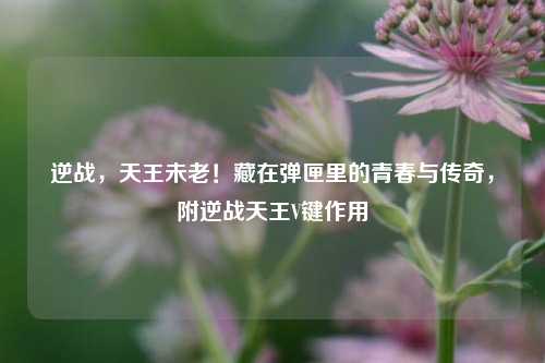 逆战,天王未老!藏在弹匣里的青春与传奇,附逆战天王V键作用