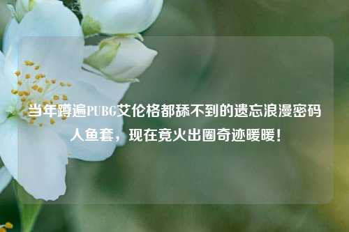 当年蹲遍PUBG艾伦格都舔不到的遗忘浪漫密码人鱼套,现在竟火出圈奇迹暖暖!