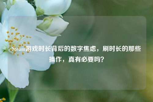 Steam游戏时长背后的数字焦虑,刷时长的那些操作,真有必要吗?