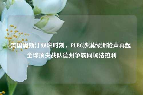 美国奥斯汀双燃时刻,PUBG沙漠绿洲枪声再起 全球顶尖战队德州争霸同场法拉利