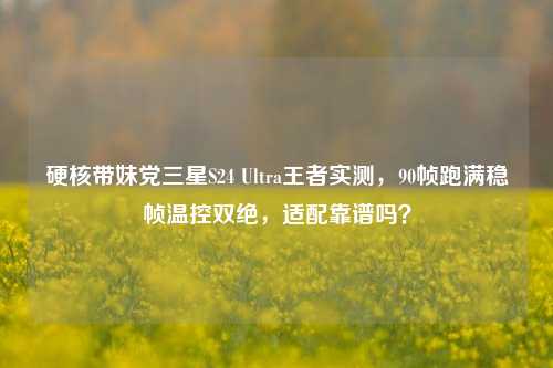 硬核带妹党三星S24 Ultra王者实测,90帧跑满稳帧温控双绝,适配靠谱吗?