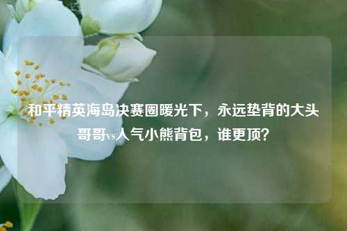 和平精英海岛决赛圈暖光下,永远垫背的大头哥哥vs人气小熊背包,谁更顶?