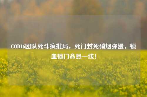 COD16团队死斗疯批局,死门封死硝烟弥漫,锁血锁门命悬一线!