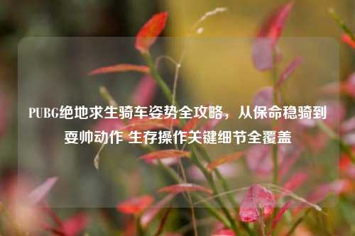 PUBG绝地求生骑车姿势全攻略,从保命稳骑到耍帅动作 生存操作关键细节全覆盖