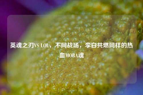 英魂之刃VS LOL,不同战场,李白共燃同样的热血MOBA魂