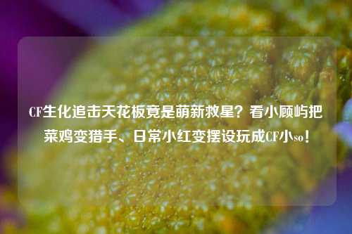 CF生化追击天花板竟是萌新救星?看小顾屿把菜鸡变猎手、日常小红变摆设玩成CF小so!
