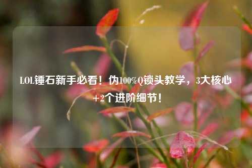 LOL锤石新手必看!伪100%Q锁头教学,3大核心+2个进阶细节!