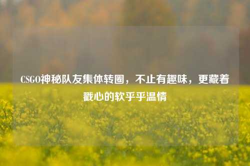 CSGO神秘队友集体转圈,不止有趣味,更藏着戳心的软乎乎温情