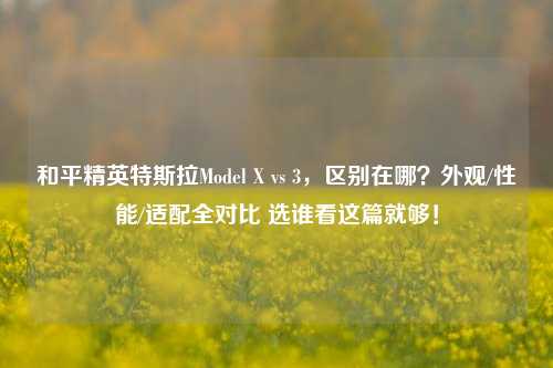 和平精英特斯拉Model X vs 3,区别在哪?外观/性能/适配全对比 选谁看这篇就够!