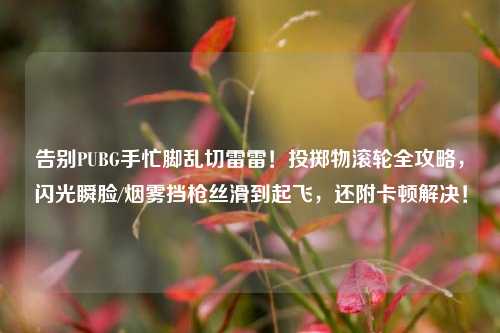 告别PUBG手忙脚乱切雷雷!投掷物滚轮全攻略,闪光瞬脸/烟雾挡枪丝滑到起飞,还附卡顿解决!