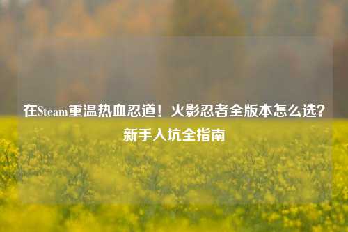 在Steam重温热血忍道!火影忍者全版本怎么选?新手入坑全指南