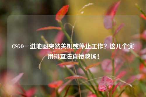 CSGO一进地图突然关机或停止工作？这几个实用排查法直接救场！