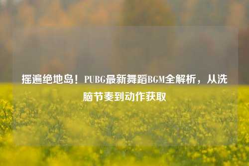 摇遍绝地岛!PUBG最新舞蹈BGM全解析,从***节奏到动作获取