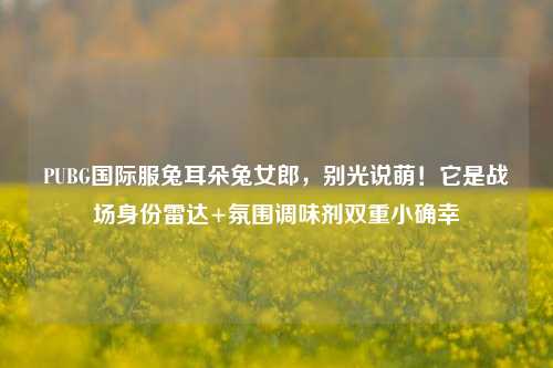PUBG国际服兔耳朵兔女郎,别光说萌!它是战场身份雷达+氛围调味剂双重小确幸