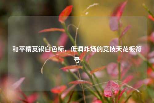 和平精英银白色标,低调炸场的竞技天花板符号
