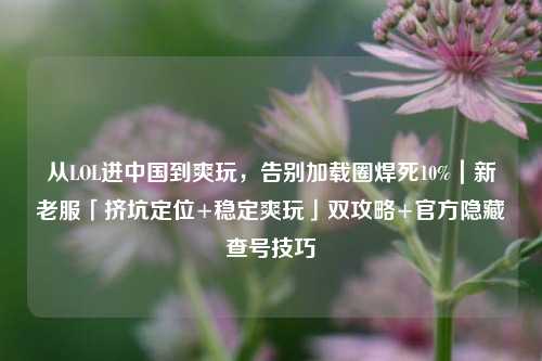 从LOL进中国到爽玩,告别加载圈焊死10%|新老服「挤坑定位+稳定爽玩」双攻略+官方隐藏查号技巧