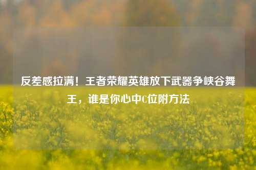 反差感拉满!王者荣耀英雄放下武器争峡谷舞王,谁是你心中C位附